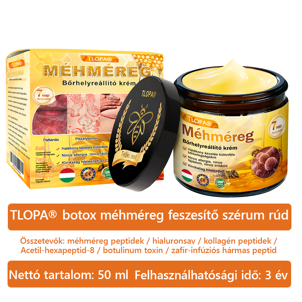 ✨ TLOPA® Méhméreg Bőr Helyreállító Krém 🔥 Amerikai fejlesztés, magyarországi gyártás és szállítás