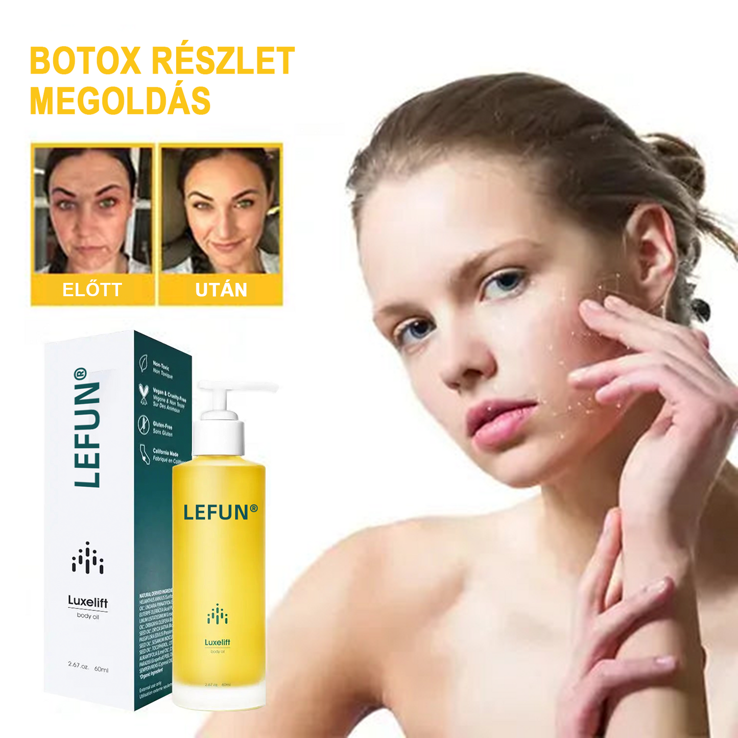 🌟🌟Utolsó napi kedvezmény: 80% KEDVEZMÉNY LEFUN® bőrfeszesítő fiatalító olaj