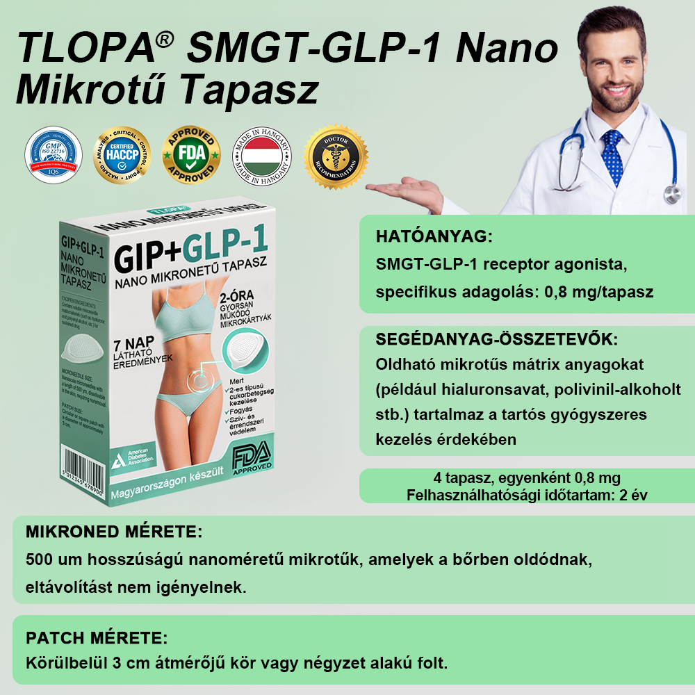 đ§đđąđŁđÂź đđđŁ+đđđŁ-1 Nano MikrotƱs Tapaszđ©ââïž (FĂĄjdalommentes, hosszan tartĂł hatĂĄs, a cukorbetegsĂ©g, elhĂzĂĄs Ă©s szĂv- Ă©s Ă©rrendszeri betegsĂ©gek kezelĂ©sĂ©re)â