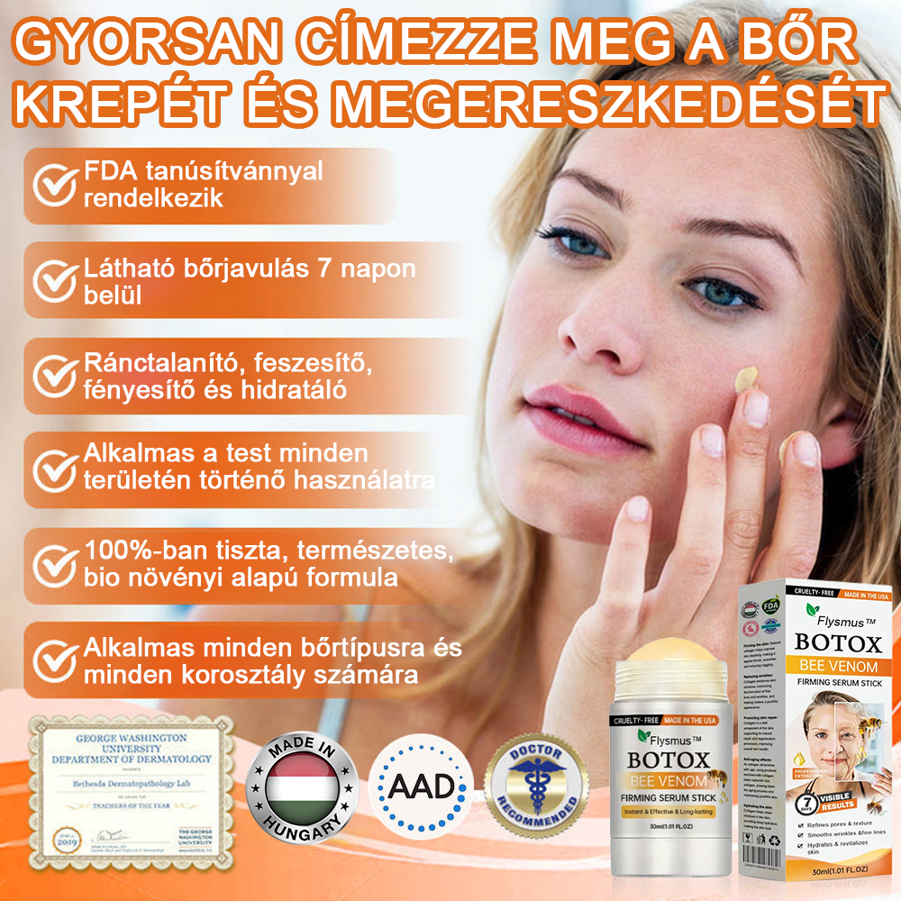 flysmus™ Botox Bee Venom bőrfeszesítő szérumstick (🔥Utolsó NAP 70% KEDVEZMÉNY)💄