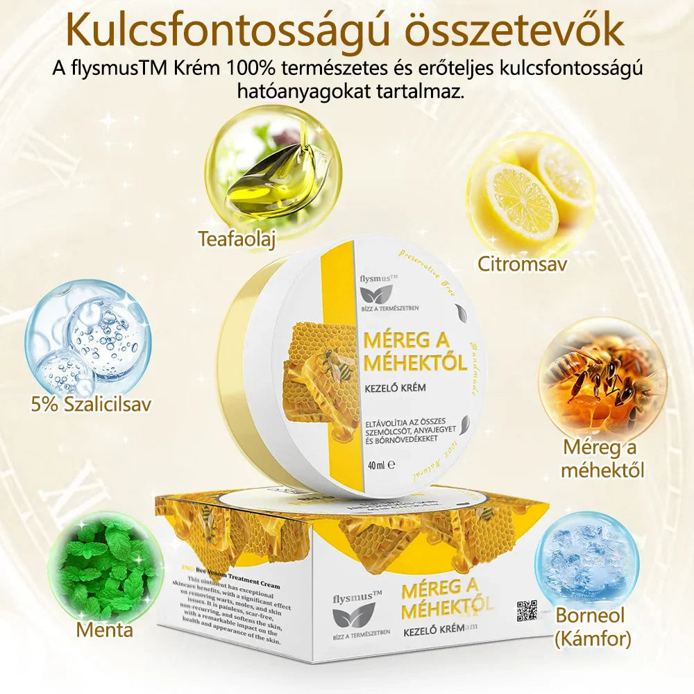 ✅flysmus™ méhméreg kezelő krém🐝: Ekcéma, pikkelysömör, akne, rosacea, gombás fertőzések, szemölcsök kezelése